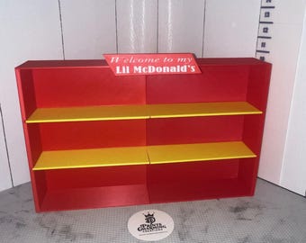 Lil Little McDonald’s Display Shelf (Long) with CUSTOM Sign!