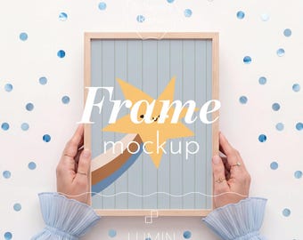 Flatlay Close-Up Frame Mockup A4 Vertical