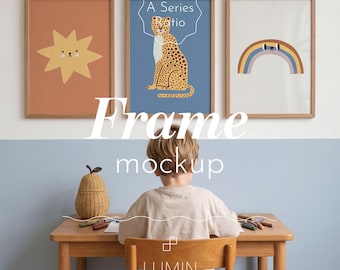 3 Frame Mockup for Scandinavian Boys Room