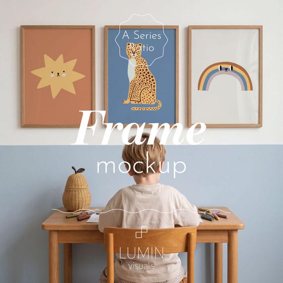 3 Frame Mockup for Scandinavian Boys Room