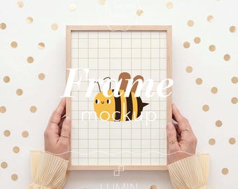 Flatlay Close-Up Frame Mockup A4 Vertical
