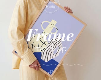 Frame Mockup A3 Vertical With Person