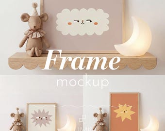 Nursery Frames Mockup Bundle of 3