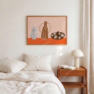 Horizontal DIN A Frame Mockup in a Minimalist Bedroom image 4