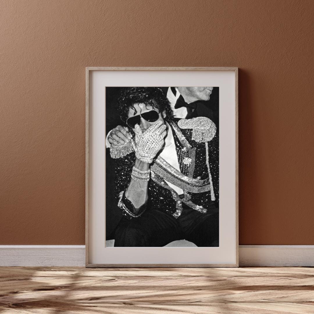 Michael Jackson Wall Art | Iconic Pop Legend Black & White Poster