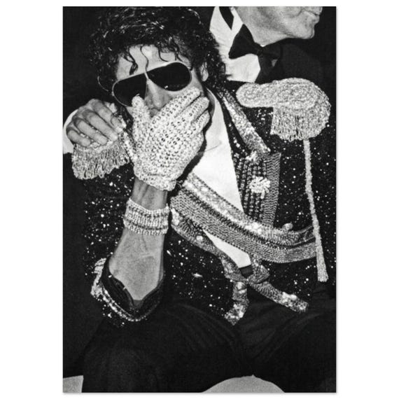 Michael Jackson Wall Art | Iconic Pop Legend Black & White Poster