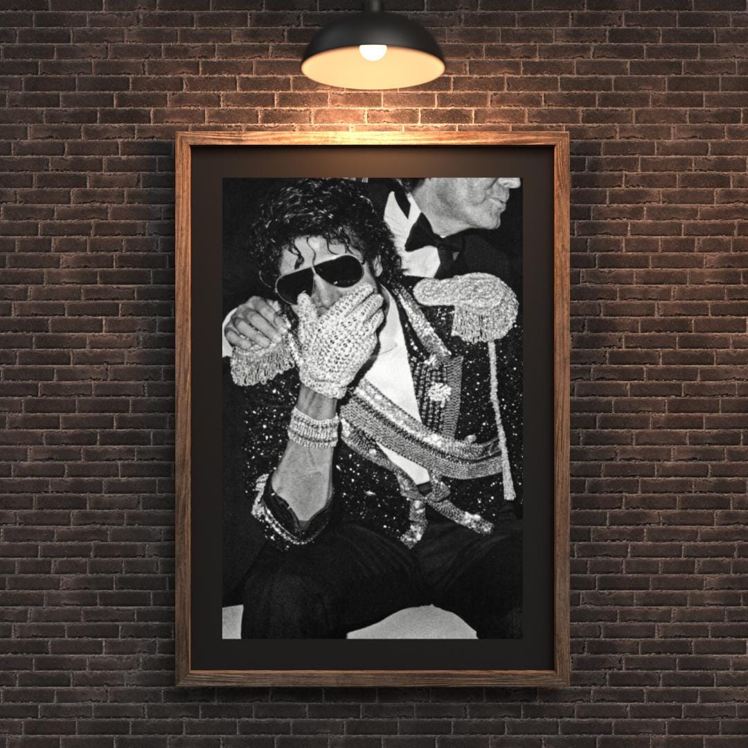 Michael Jackson Wall Art | Iconic Pop Legend Black & White Poster
