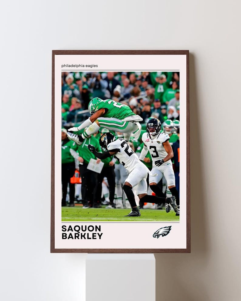 Saquon Barkley | NFL Hurdle Moment Wall Art | Philadelphia Eagles ...