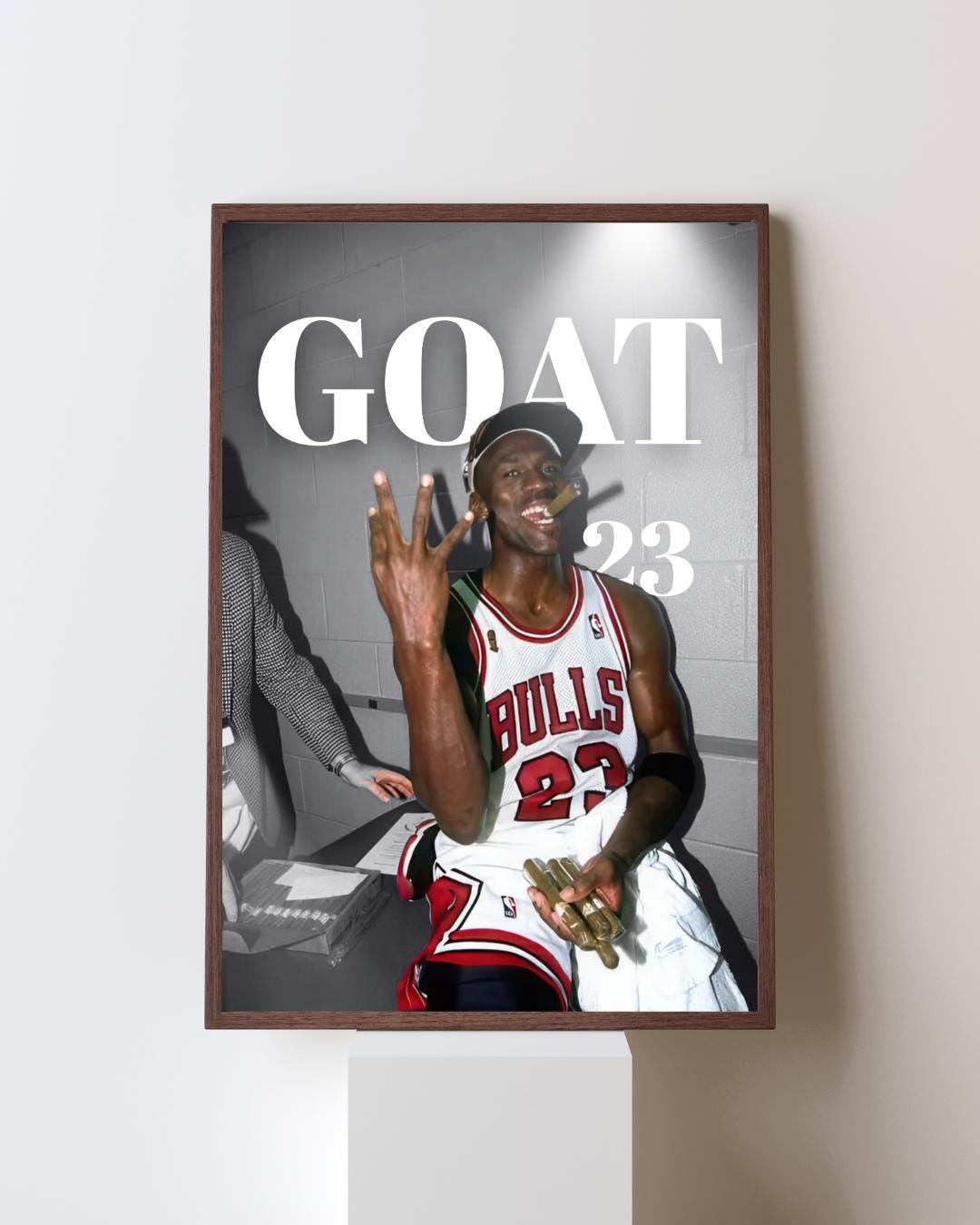 NBA Michael Jordan サイン入りポスター NBAファイナル GOAT 23 – Michael Jordan Championship Poster | Chicago Bulls No.23