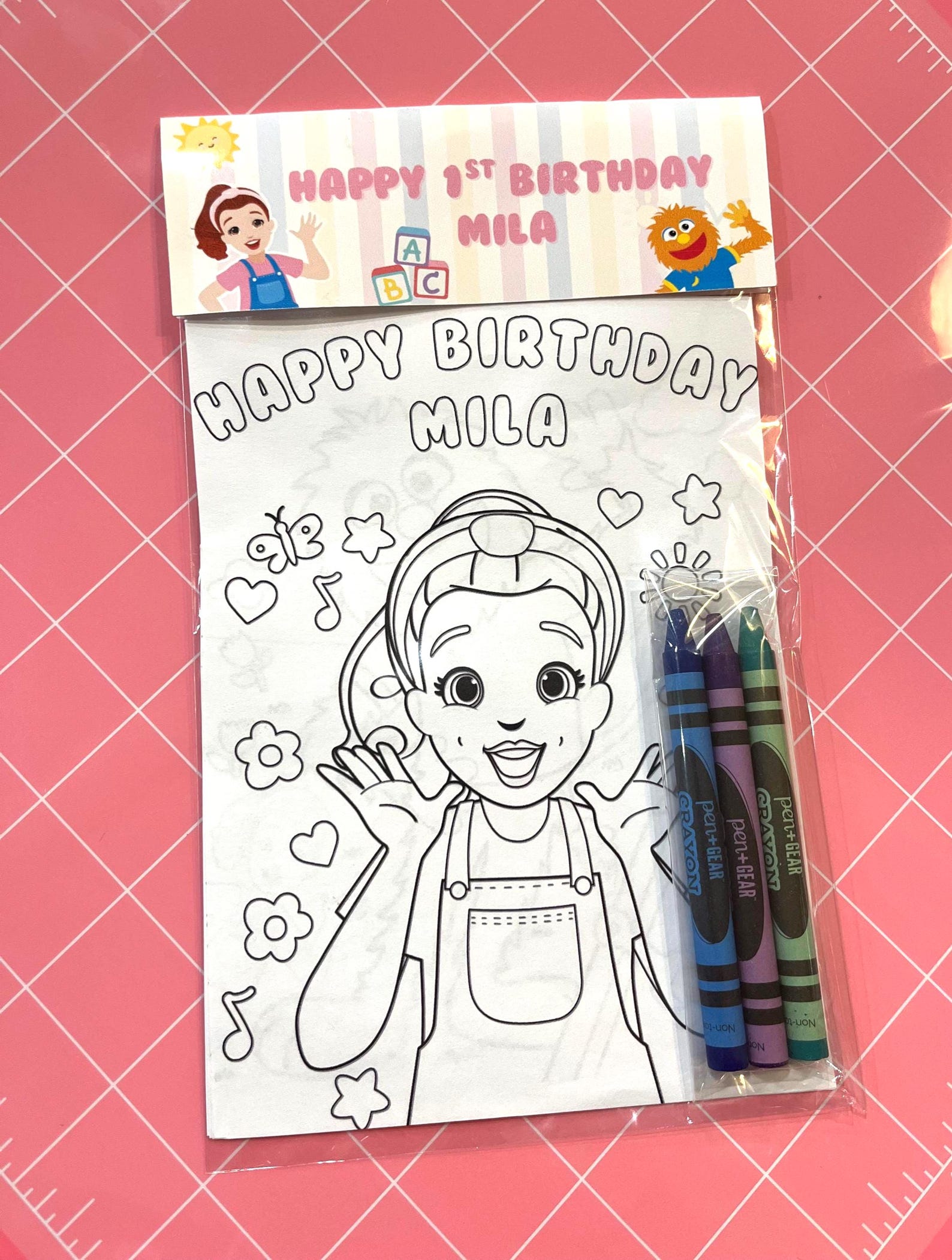 Ms. Rachel Birthday Party Favor, Custom Coloring Pages With Crayons - Etsy