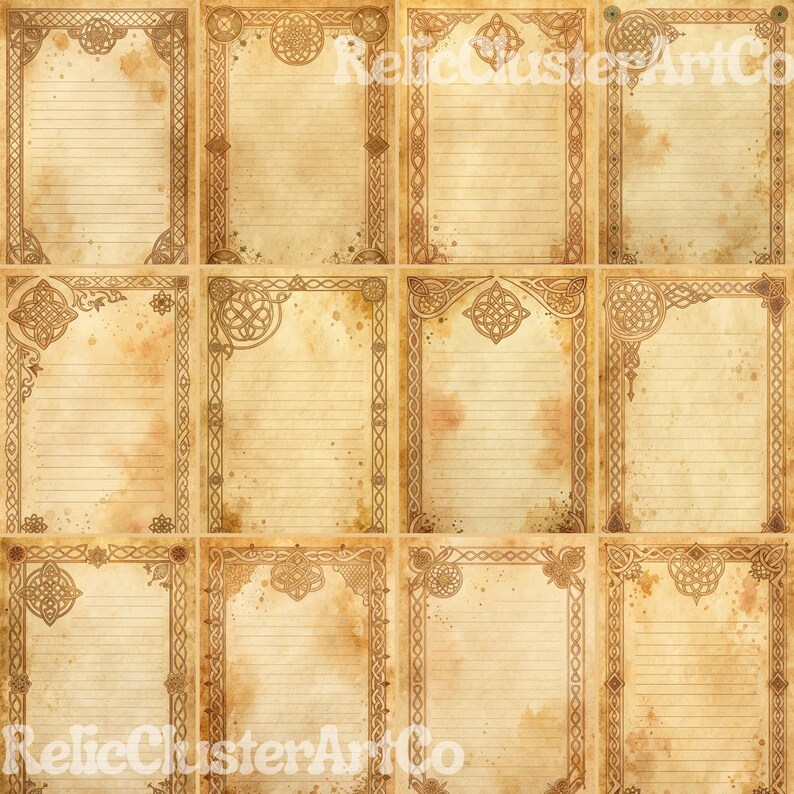 Medieval Parchment Paper Junk Journal Kit, Gothic Scrapbook Papers, Old ...