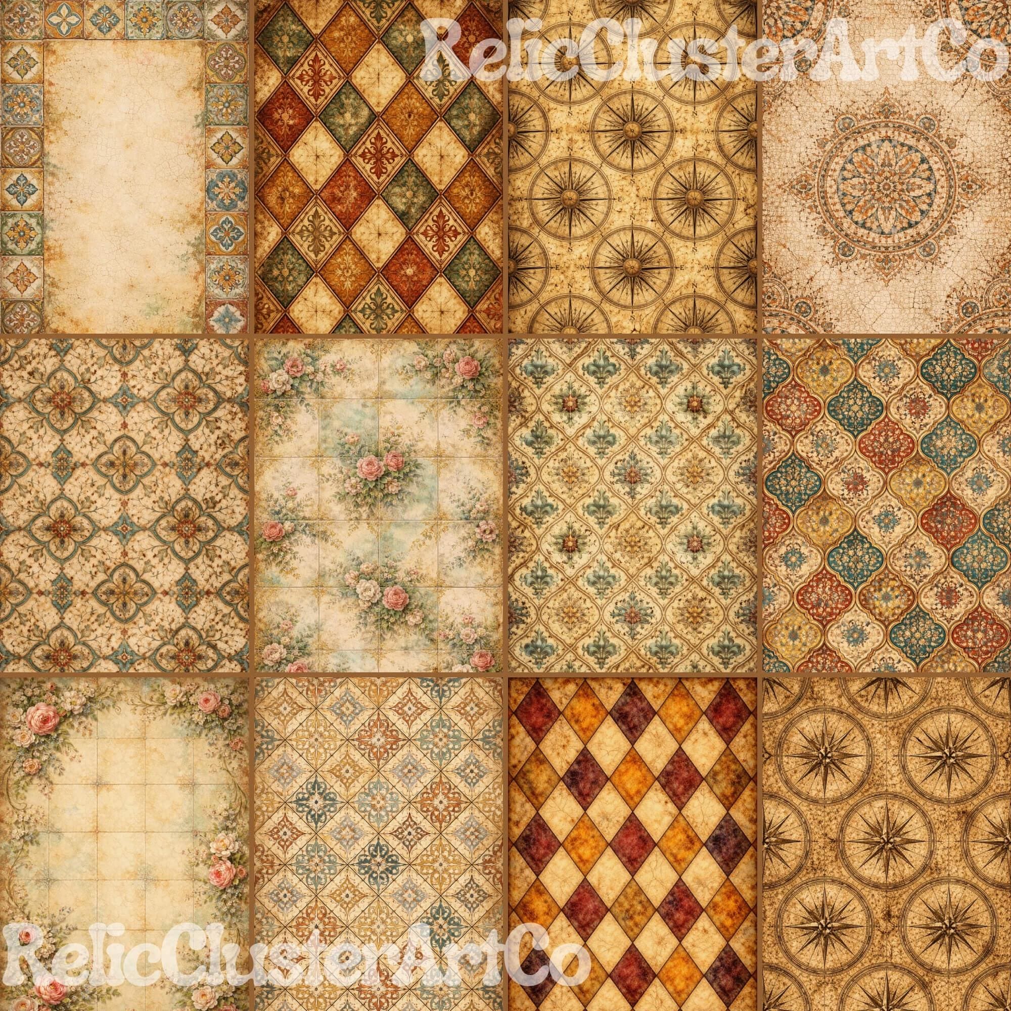 Medieval Parchment Paper Junk Journal Kit, Gothic Scrapbook Papers, Old ...