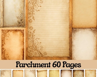 Illuminated Parchment Paper, Aged Journal Pages (Digital Download)