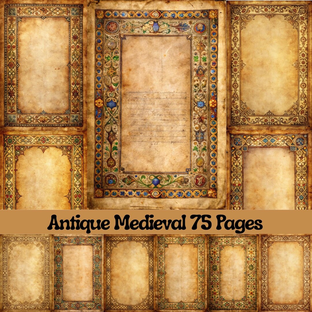 Antique Medieval Junk Journal | Illuminated Manuscript Printable ...