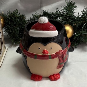 Penguin Ceramic Planter Kitchen Utensil Holder
