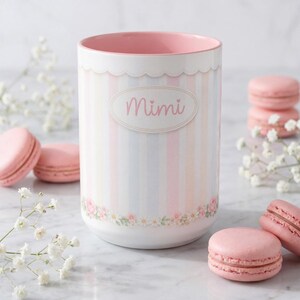 Product features of Mimi pastel striped name mug | Accent Coffee Mug 11oz 15oz
