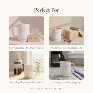 Personalized Mimi Pastel Striped Name Mug, Watercolor Floral Accent Coffee Cup image 13