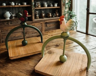 Iron Rooster Napkin Holder