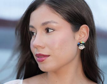 Mini Frida | Beaded Colombian Earrings