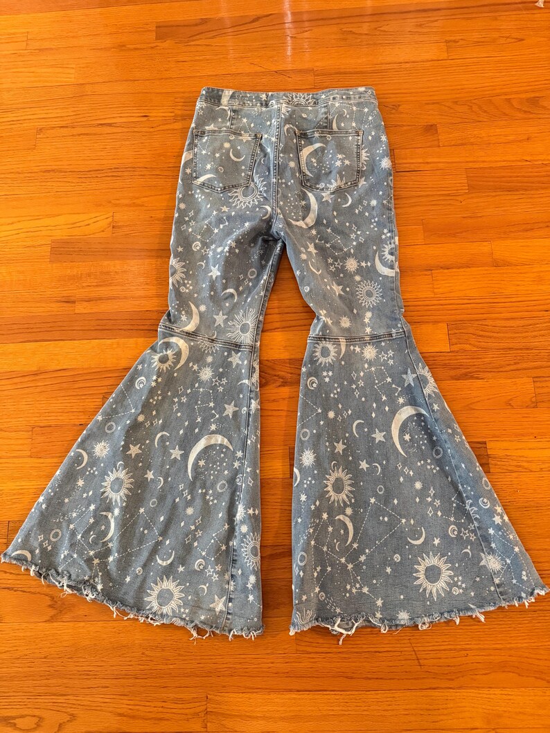 Free people moon & star bellbottoms image 3