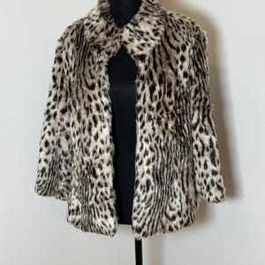 Faux fur cheetah print jacket
