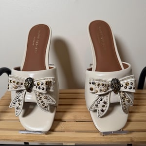 Sandales à Talons Carvella Kurt Geiger – Bleu Bronze Argenté, Pointure 35, Neuves