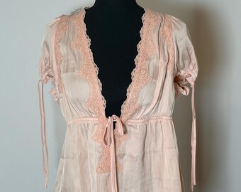 Blouse Madewell Rose Volantée Manches Courtes Léger Taille M - Occasion Très Bon État