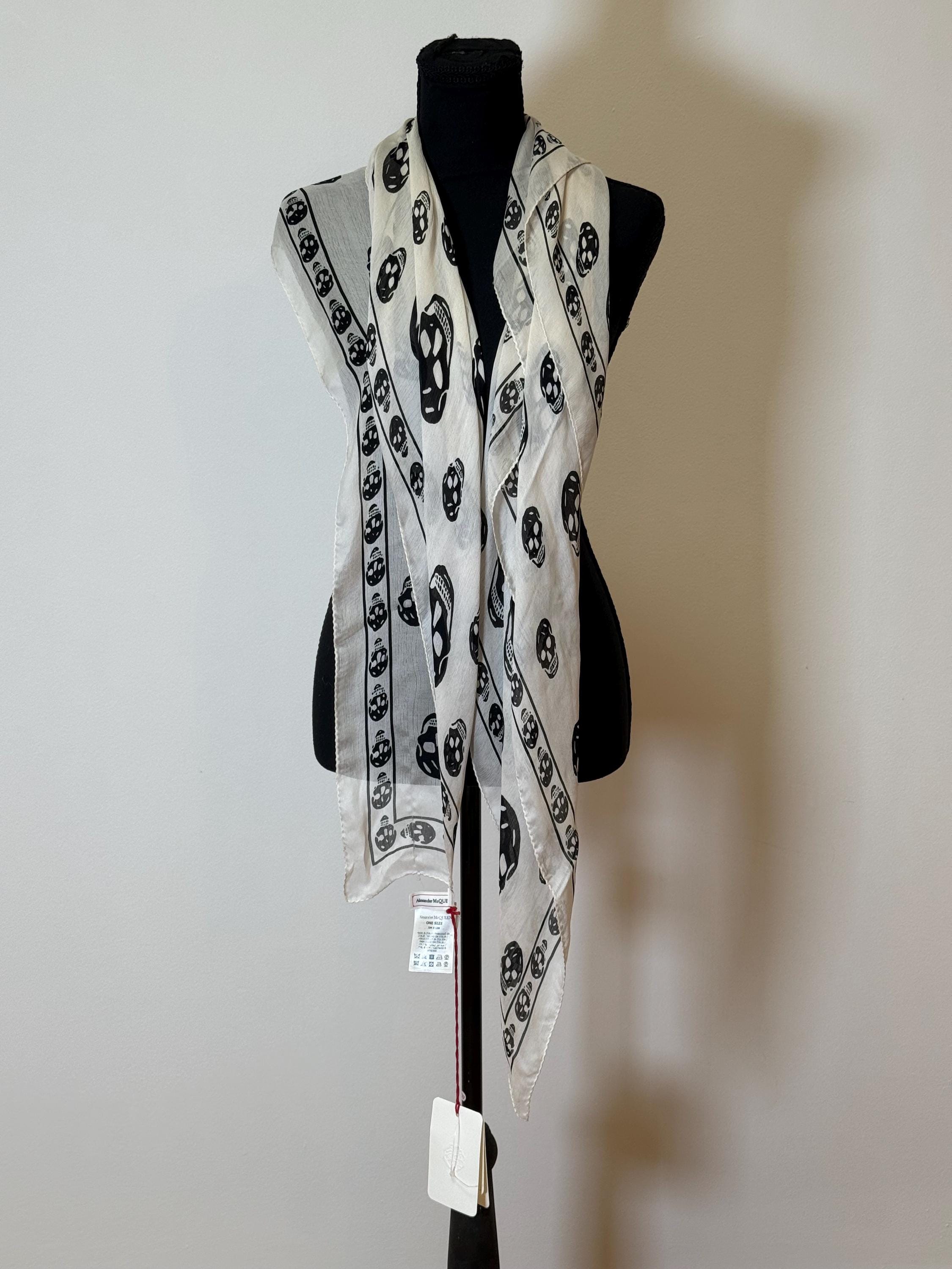Skull Scarf Alexander Mcqueen - Etsy UK