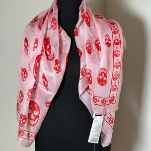 Skull Scarf Alexander Mcqueen - Etsy