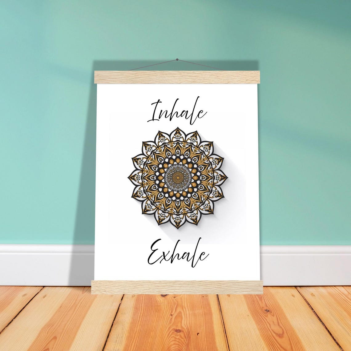 Inhale...exhale Mandala Poster With Hangers | 11"x14" | Calm & Harmony ...