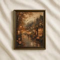 Vintage Halloween Village Print, Cozy Pumpkin Street Art, Gothic Autumn Town Decor (Digital Download) product logo