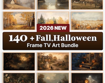 Pack de plus de 140 cadres d'automne pour Halloween et la récolte de citrouilles pour téléviseurs Samsung (téléchargement numérique)