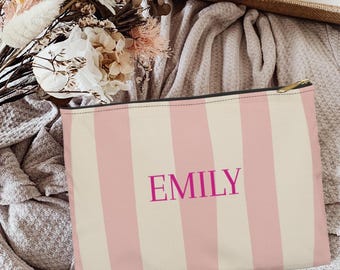 Personalized Bridesmaid Makeup Bag, Custom Cosmetic Bag for Bachelorette, Bridesmaid Proposal Gift, The Bach Club Bags, Bridal Party Favors