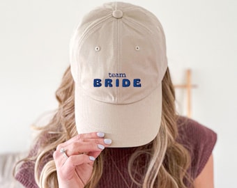 Team Bride Embroidered Hat, Bridal Party Baseball Cap, Bachelorette Weekend Hats, Custom Bridesmaid Dad Hat, Wedding Party Gifts