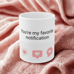 Divertente tazza da caffè con 'Notifica preferita' - Regalo originale