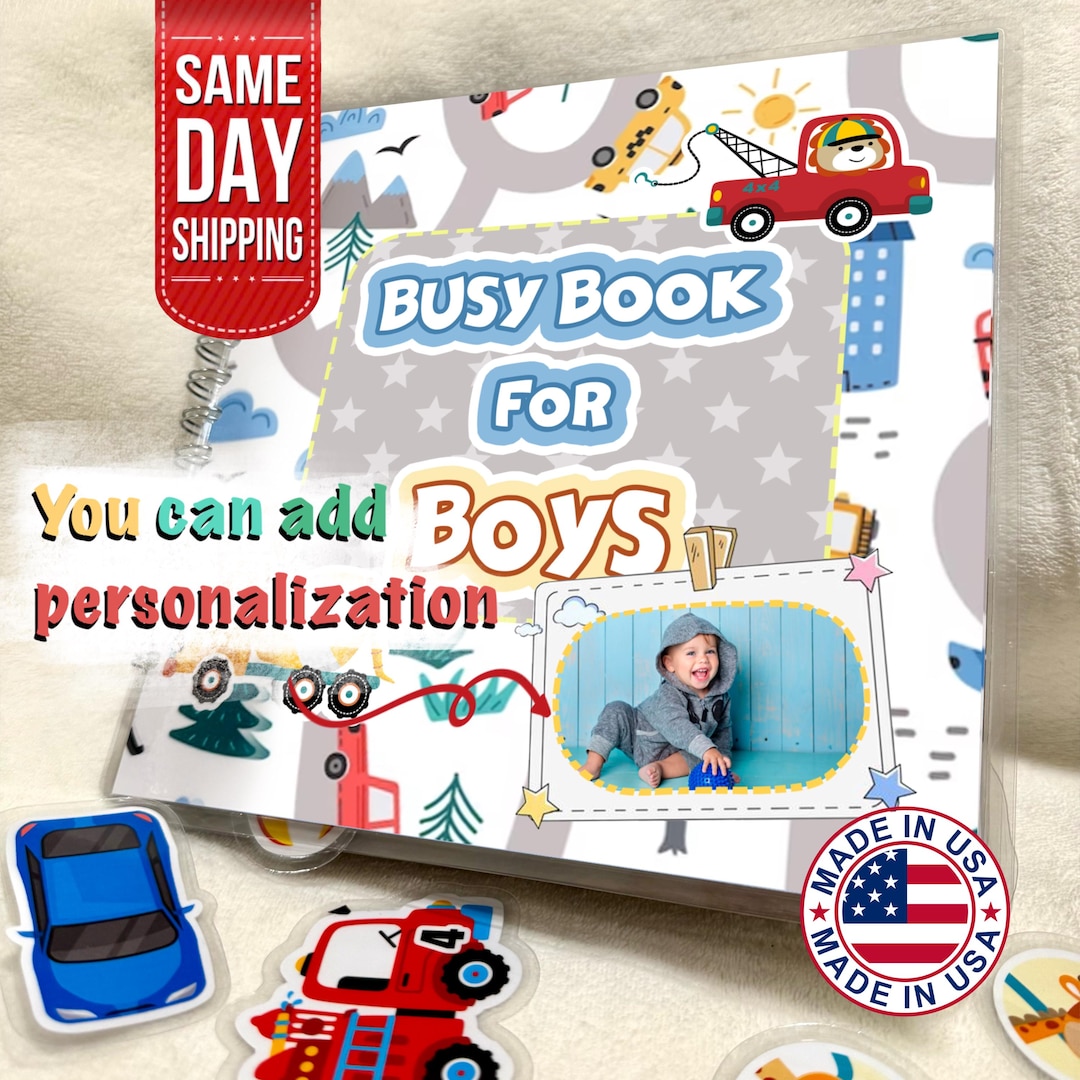 Custom Busy Book for Boys – Personalized Quiet Book With Photo ...
