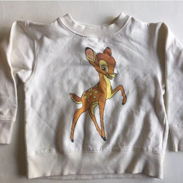 Vintage Disney Bambi Pullover Sweater Toddler 2/3
