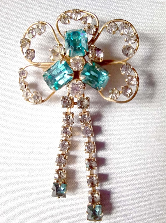 Vintage Scitarelli Designer Dangle Brooch 1940s Si