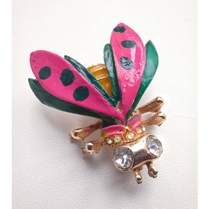 Vintage Bug Insect Bumble Bee Beetle Brooch