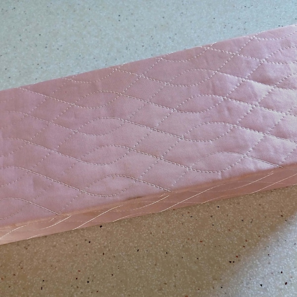 Vintage Pink Satin Quilted Glove Box by Bogene 1950s