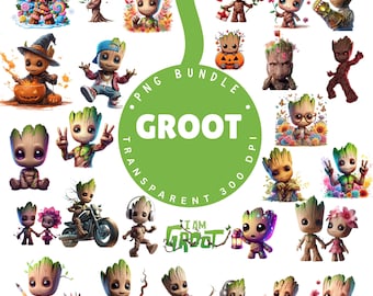 Aquarell Baby Groot PNG Clipart: Kinderzimmer, T-Shirt Design (digitaler Download)