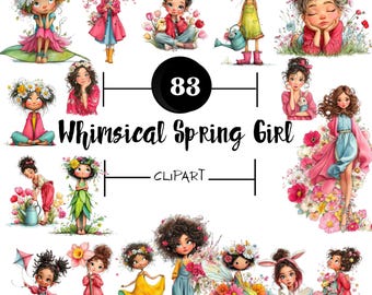 Frühling Mädchen Clipart | Wunderliches Baby, Blumenmädchen PNG Grafiken