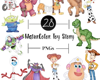 Toy Story Aquarell Kunstdruck | Handbemalte Kinderzimmer Dekoration (Digitaler Download)