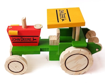 Tractor toy wood wooden kids children tractor handmade gift collectible toy art wood toddlers nursery decor farmhouse mexican traditional