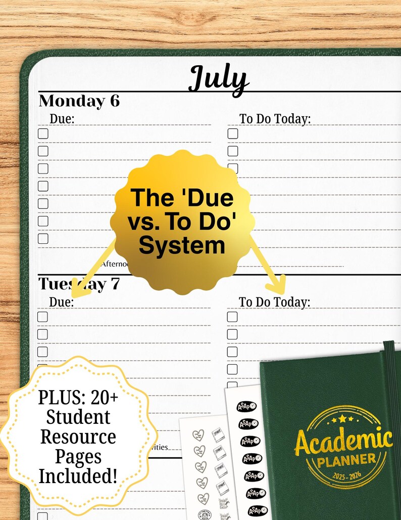 ADHD Student Planner | Executive Function, Homework Tracker 2026 - Etsy