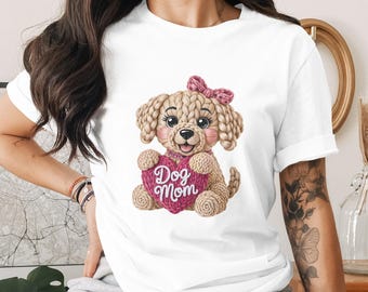 Dog Mom Paw Print PNG, Pet Lover Design (Digital Download)