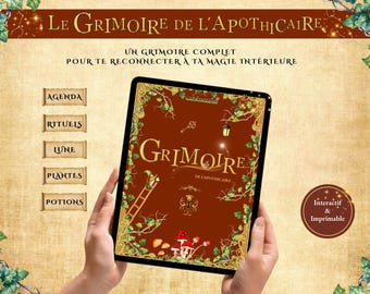 Apothecary Grimoire Digital Planner | Witch Journal GoodNotes | Printable Book of Shadows | Herbalism & Moon Rituals