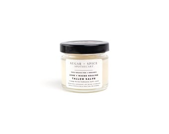 Grass-Fed Tallow Skin Acne + Wound Repair Salve | Non-Toxic Balm for Dry, Sensitive & Compromised Skin with Frankincense, Arnica and Myrrh
