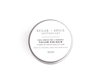 Tallow AM Sun Balm — Non-Nano Zinc Oxide SPF 35