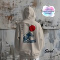 Mount Fuji & Great Wave of Kanagawa Unisex Hoodie • Hokkaido Streetwear • Aesthetic Art product logo